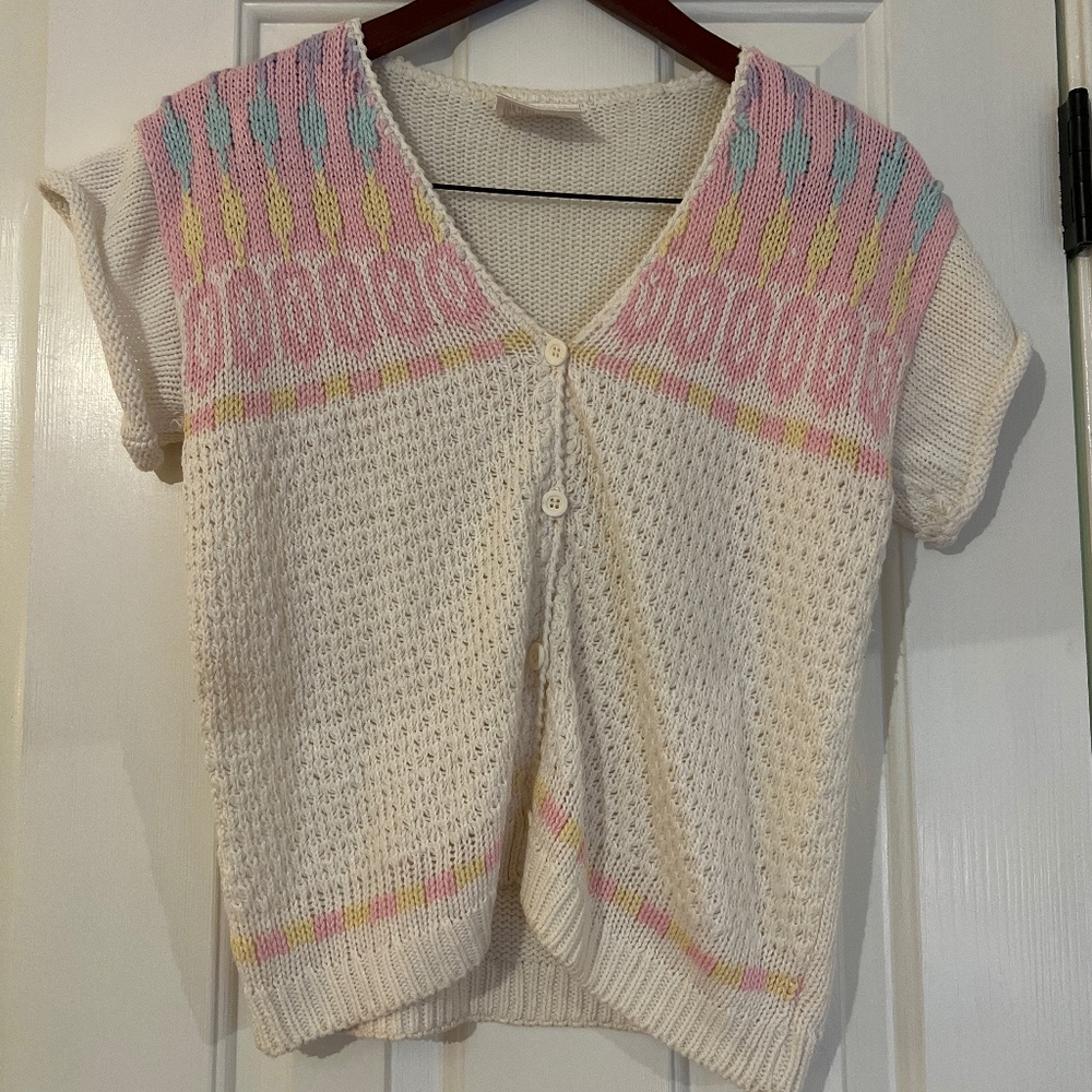 Vintage One Step Up Sweater Cardigan Size M